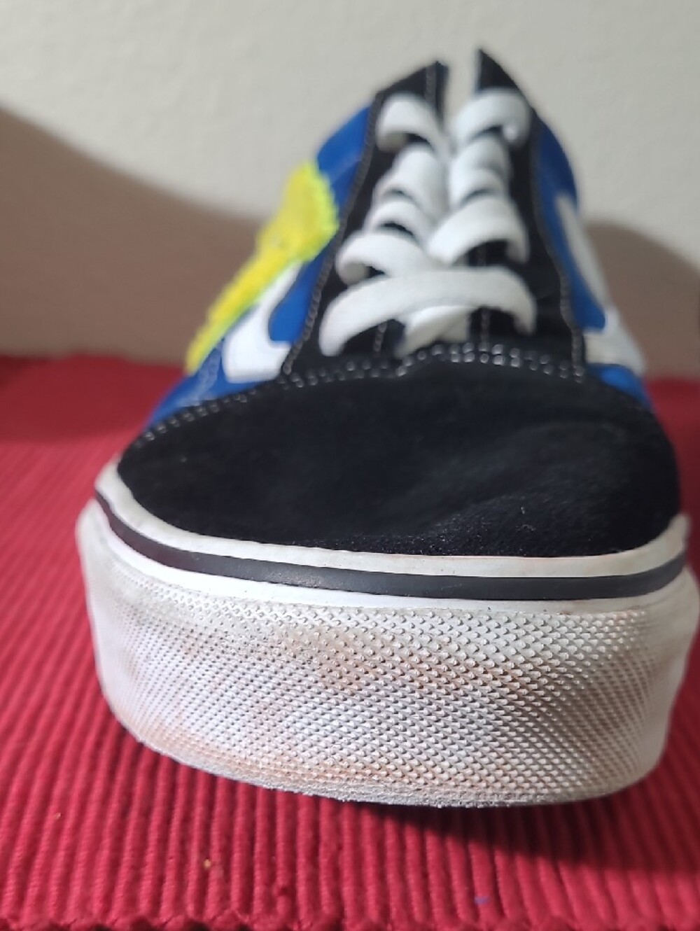 Vans Black and Blue Mens Sneakers with Yellow Character Spongebob Patch - Picture 11 of 16